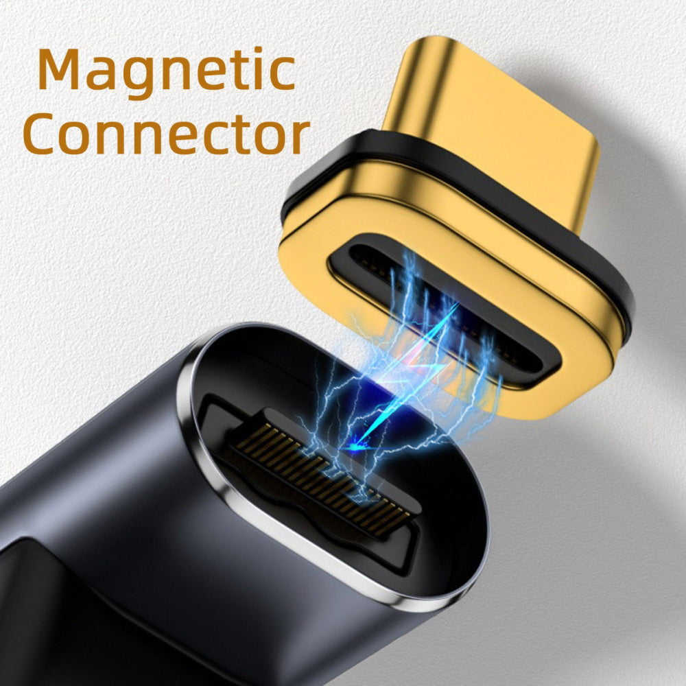 Magnetic Connector 10Gbps Type C Male to USB3.0 Female 90 Degree Up Down Angled OTG Data Adapter for Laptop Phone UC-028-AFU