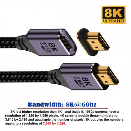 Magnetic Connector 8K Type-A HDMI 2.1 Male to Straight Male Video Cable for Laptop HDTV HD-043