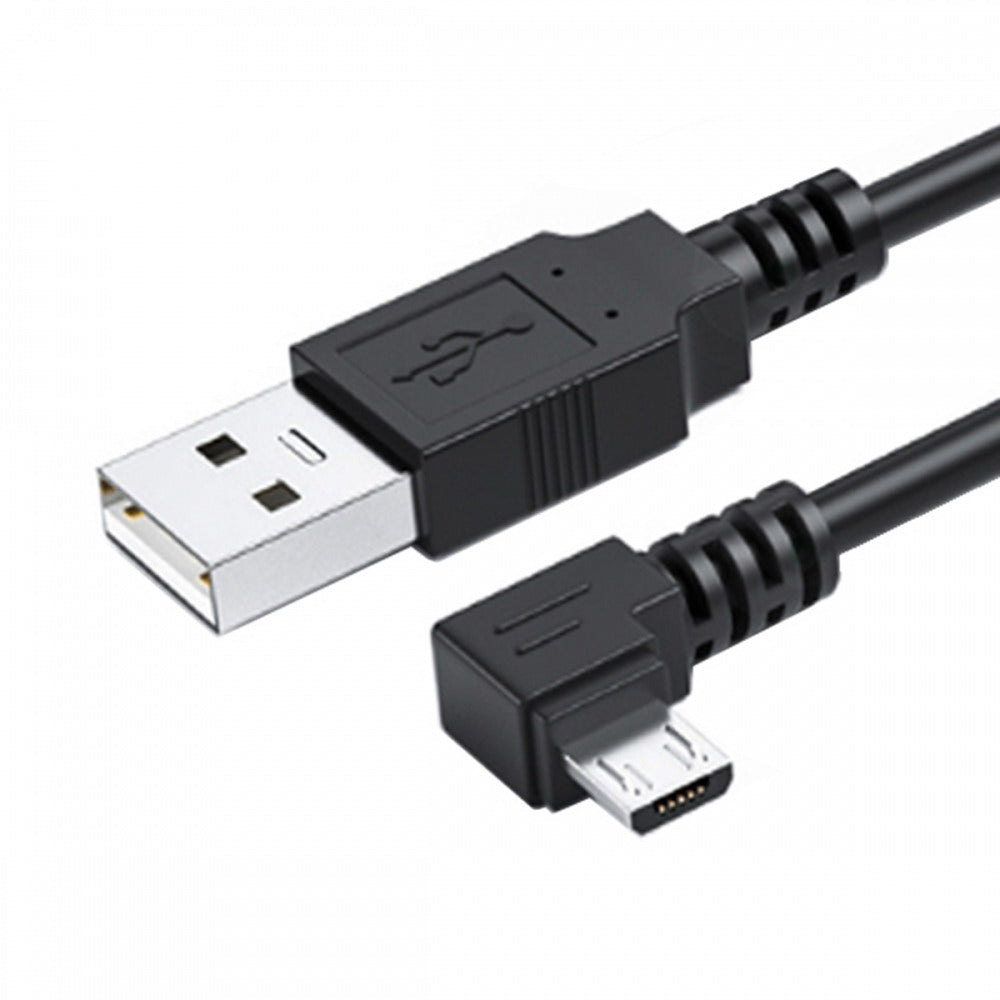 Left Angled 90 Degree Micro USB 5Pin to USB 2.0 Data Charge Cable for Phone Tablet U2-089-LE