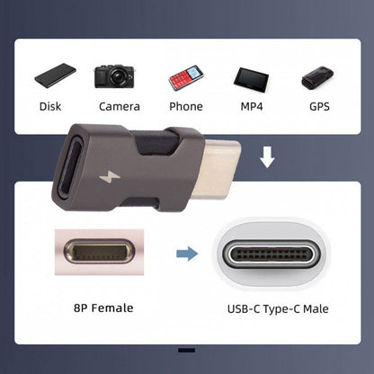 2pcs/set USB-C Type C Male to 8P Female Power 480Mbps Data Adapter Compatible with iPhone 15 & Android & Tablet U2-058-LT021
