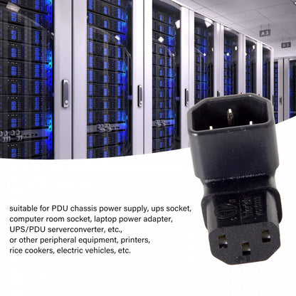 IEC Male C14 to Up Direction Right Angled 90 Degree IEC Female C13 Power Extension Adapter AC Convertor PW-031-UP