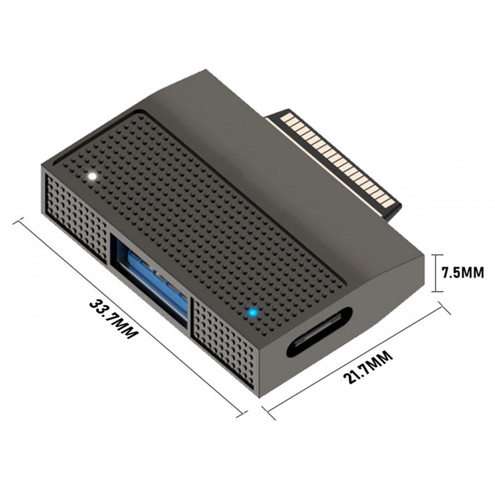 Magnetic to USB3.1 Type-A & 15V Type-C USB-C Data Charge Adapter SF531 for Surface Pro9 Pro8 Pro7 Pro6 Pro X Go Book UC-156-SF531