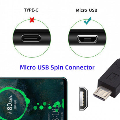 90 Degree Left Angled Micro USB 2.0 Male to Female Cable for Phone Extension 0.5m U2-096-LE