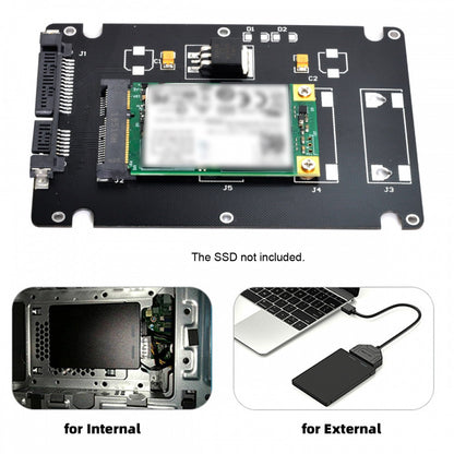 Mini PCI-E mSATA SSD to 2.5" SATA Hard Disk Enclosure Case Converter Adapter for MSATA SSD SA-092
