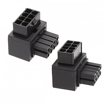 2pcs/lot ATX 8P EPS Male to Female 90 Degree Up Down Angled Power Header Adapter for CPU 12V PW-054