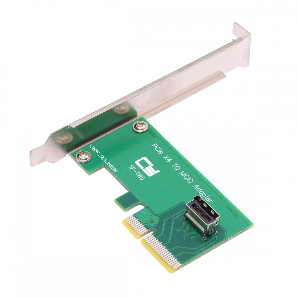 PCI-Express 5.0 4.0 4X to MCIO Mini Cool Edge IO Female Host Adapter for PCIe Nvme U.2 SSD SF-085