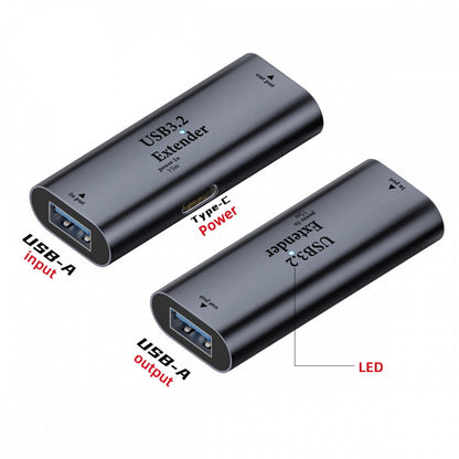 USB 3.0 Active Repeater Adapter Type-A Female to Type-A Female Extender with Chipset for Camera Printer Computer U3-010-AFAF