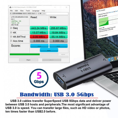 USB 3.0 Active Repeater Adapter Type-A Female to Type-A Female Extender with Chipset for Camera Printer Computer U3-010-AFAF