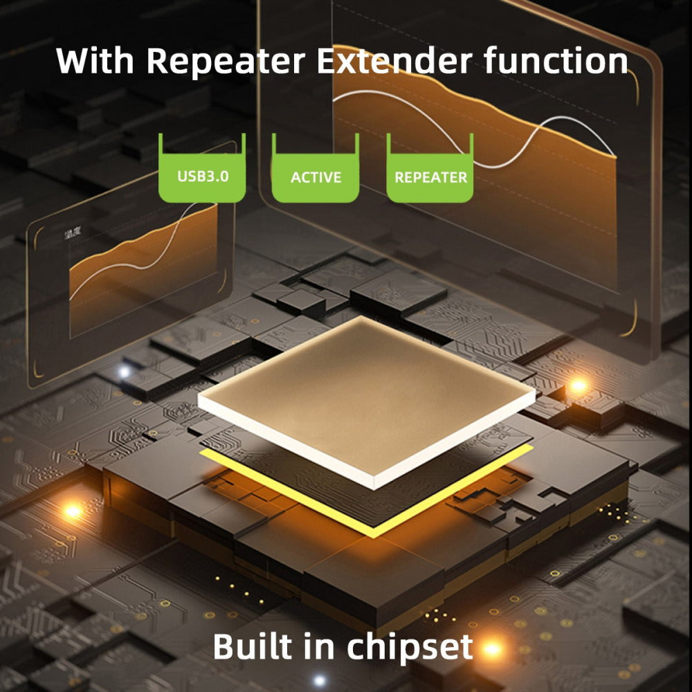 USB 3.0 Active Repeater Adapter Type-C Female Host to Type-A Female Device Extender with Chipset for Camera Printer Computer U3-010-CFAF