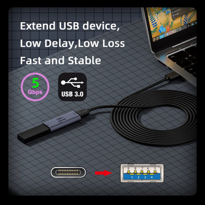 USB 3.0 Active Repeater Adapter Type-C Female to Type-C Female Extender with Chipset for Camera Printer Computer U3-010-CFCF