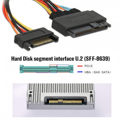MCIO 4x Mini Cool Edge IO to U.2 SFF-8639 NVME PCIe PCI-Express Cable for Mainboard SSD SF-081