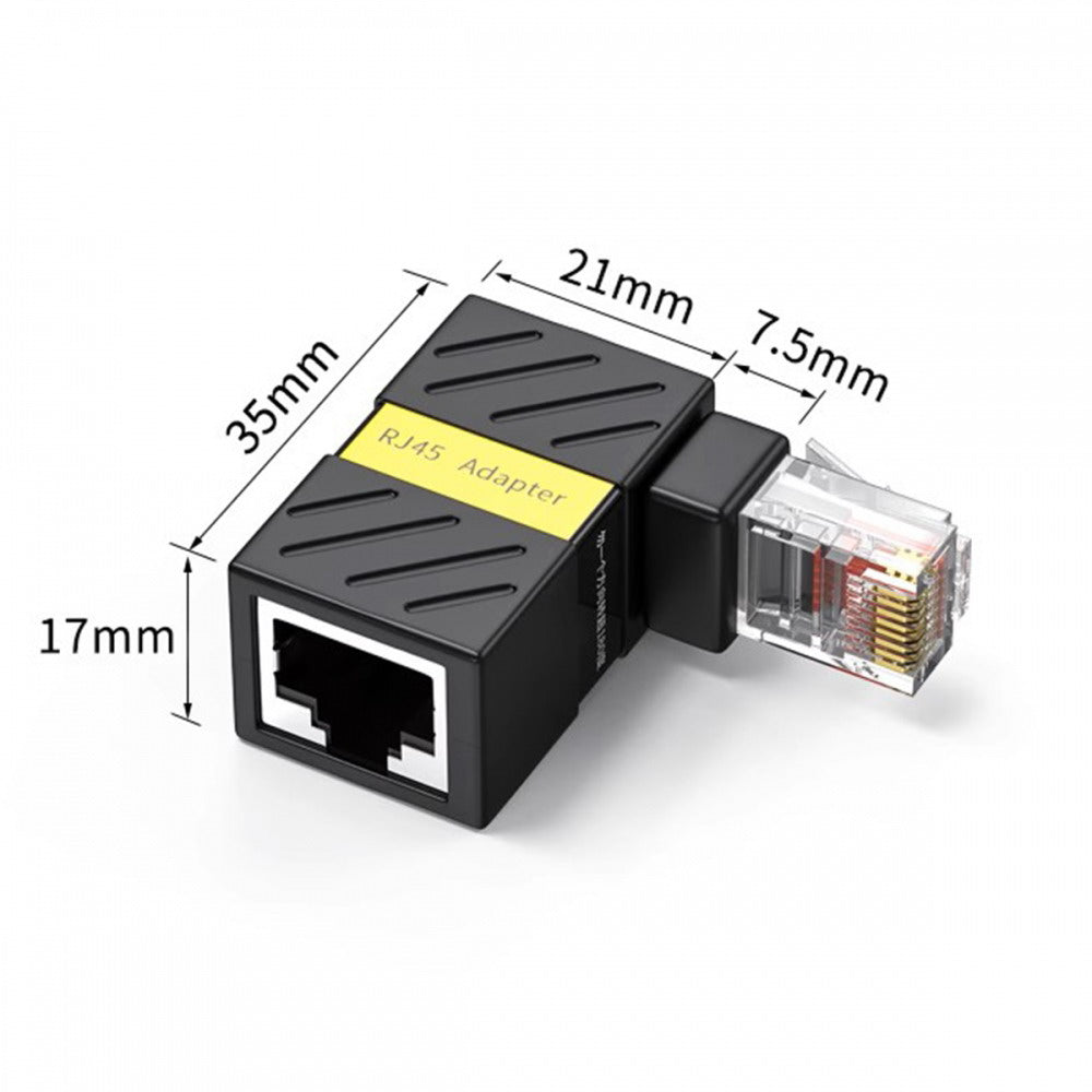 CAT6 UTP Male to Female 360 Degree Angled Rotating Adapter RJ45 8P8C 1000Mbps for Lan Ethernet Network UT-022