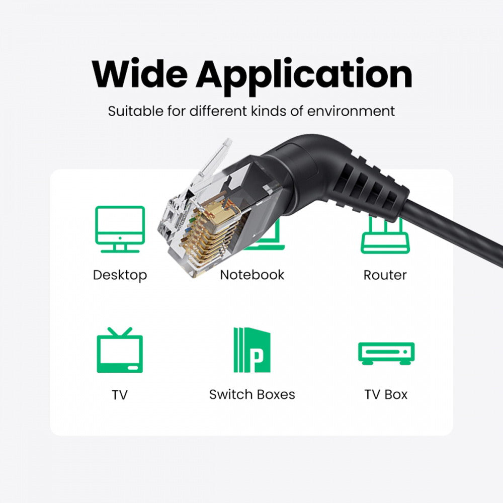 CAT6 UTP Male to Male 360 Degree Angled Rotating Cable RJ45 8P8C 1000Mbps for Lan Ethernet Network UT-023
