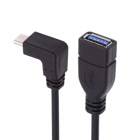 USB-C USB 3.1 Type-C Male to USB 3.0-A Female 10Gbps OTG Data Power Cable Up Down Angled UC-200-UP