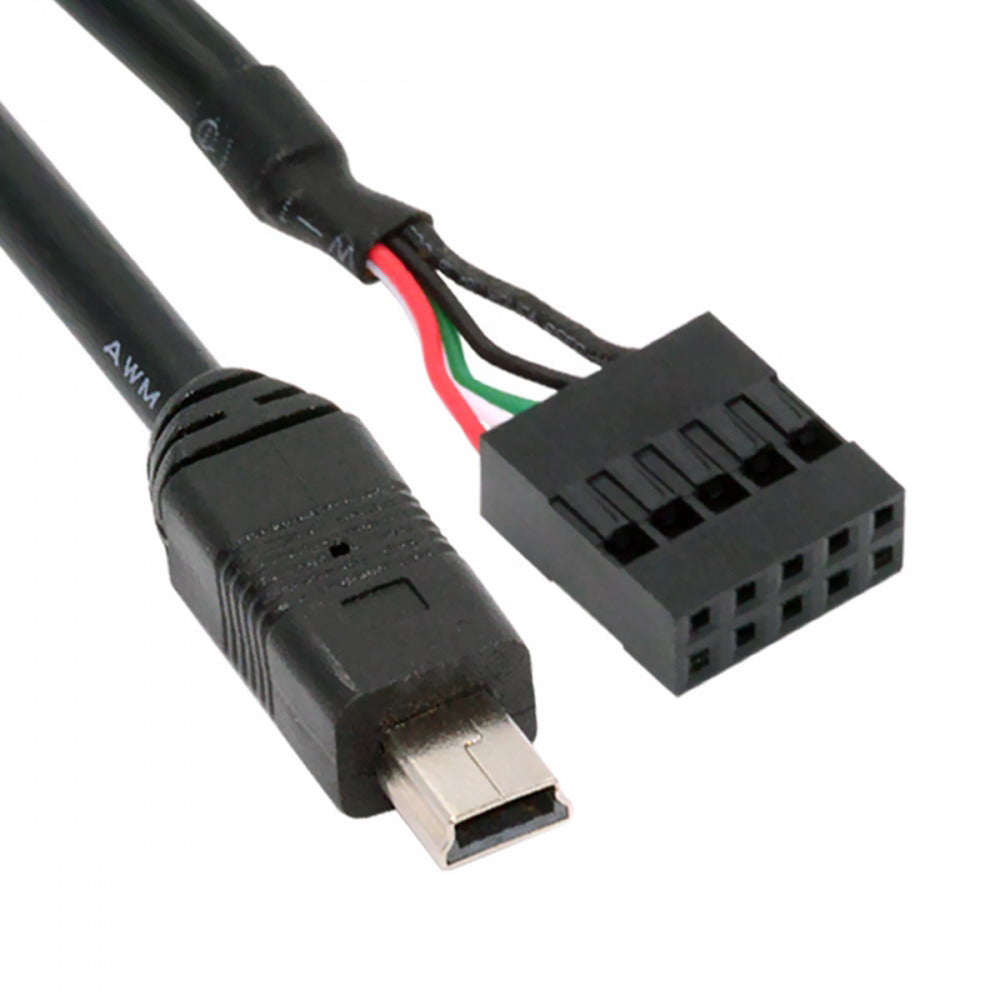 USB 2.0 Motherboard 9pin 10pin Header to Mini USB 5Pin Cable 50cm for Mini Monitor Sensor Panel Camera U2-018-MN