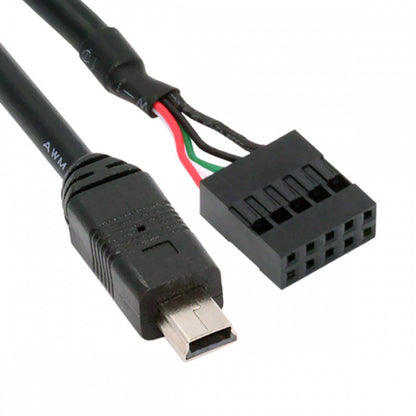 USB 2.0 Motherboard 9pin 10pin Header to Mini USB 5Pin Cable 50cm for Mini Monitor Sensor Panel Camera U2-018-MN