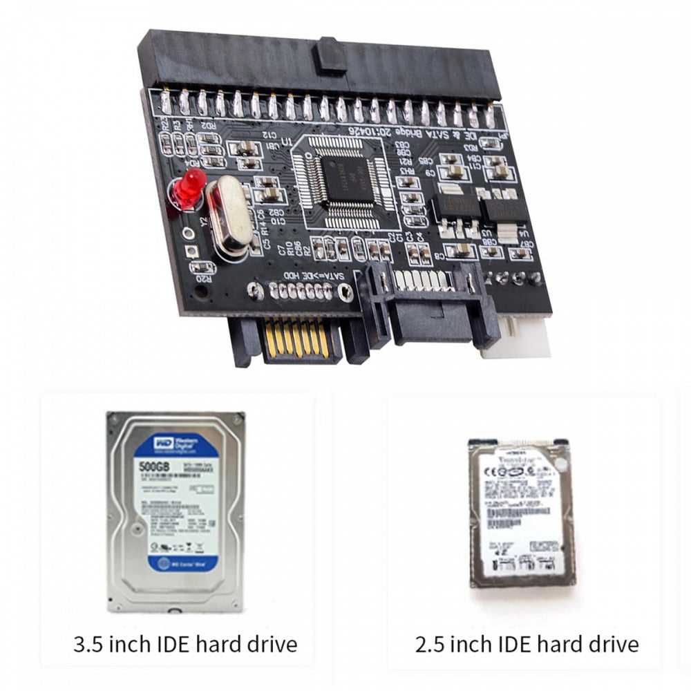 IDE 100 133 PATA to Dual Serial SATA 7PIN Adapter Reversible Converter for Hard Disk Drive SA-101