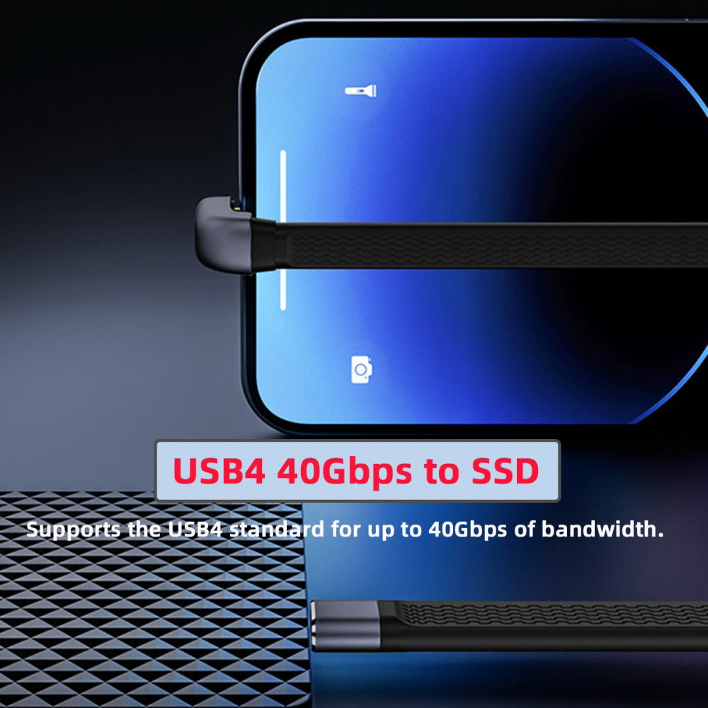 240W Type-C USB-C Male to Male USB4 40Gbps 100W 8K Flat Slim FPC Data Opposite U Shape Back Angled Cable for Laptop Phone 13cm UC-002-0.13S