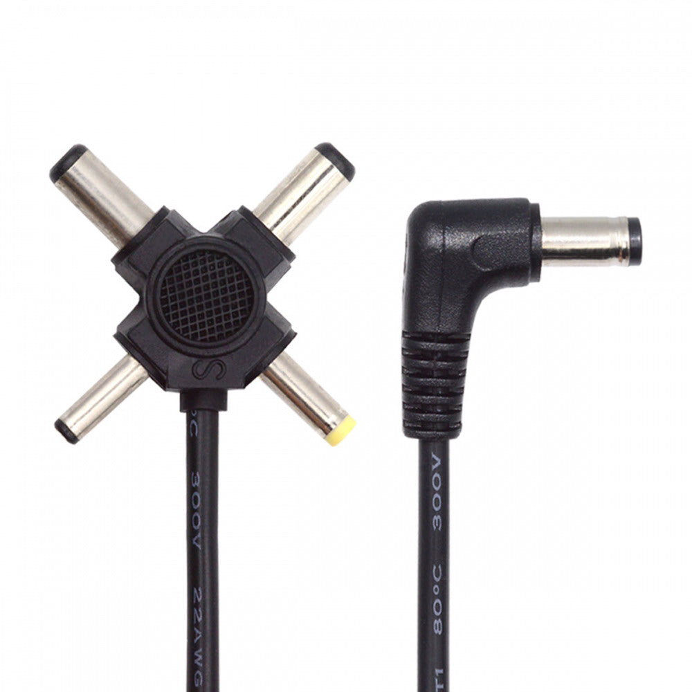 DC 5.5mm Plug to 4-in-1 DC 5V 5.5x2.5mm 5.5x2.1mm 4.0x1.7mm 3.5x1.3mm Power Plug Barrel Connector Charge Cable PW-010-DC