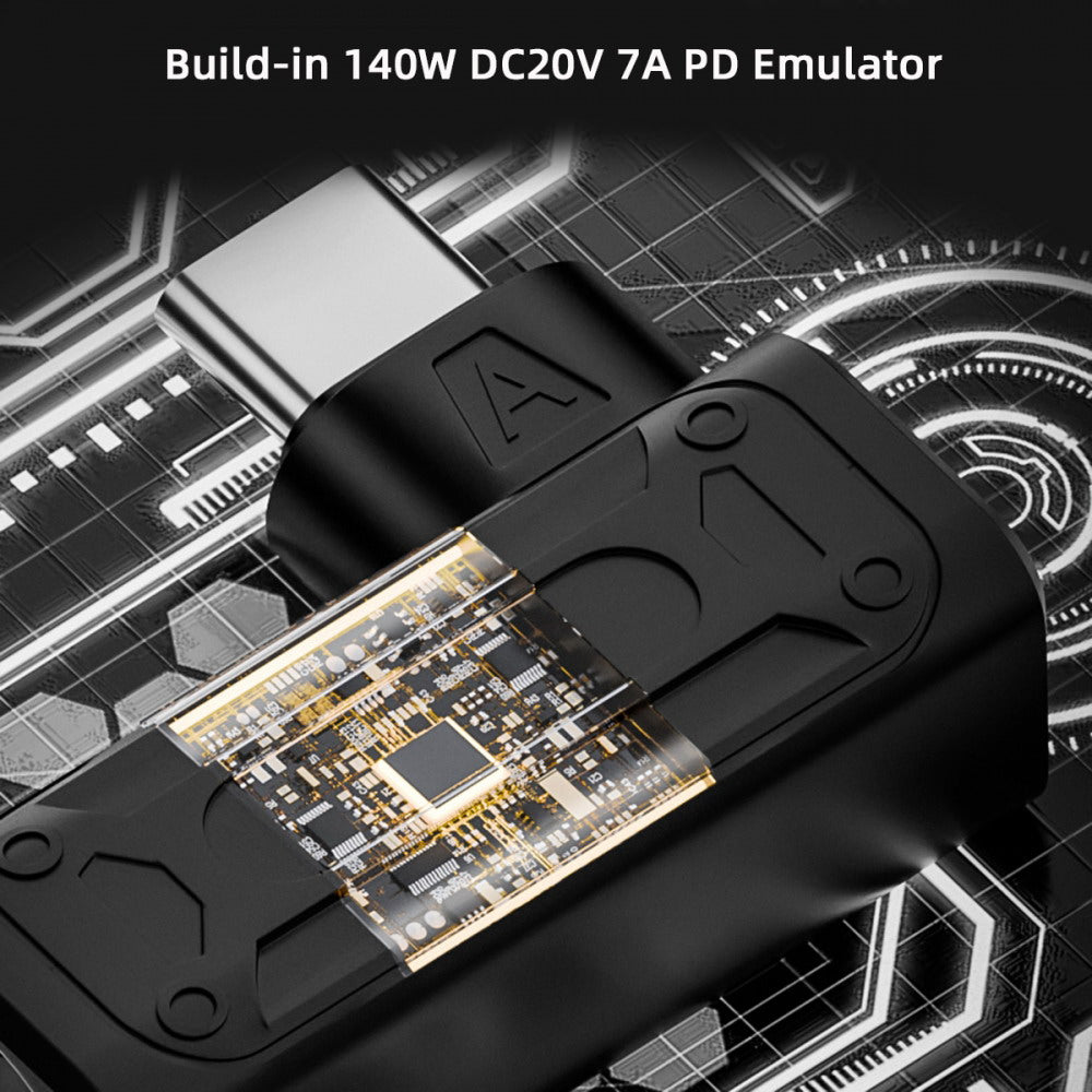 140W 100W DC Jack 7.9x5.4mm Input to USB-C Type-C Angled 90 Degree Power Plug Charge Adapter for Laptop Phone UC-066-7954MM