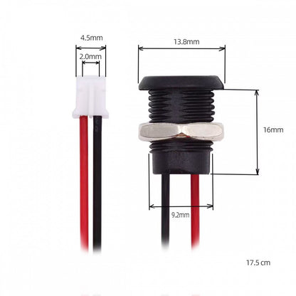 5pcs/set DIY OEM Type C Female Socket to 2Pin Header Cable Pitch=2.0mm Panel Mount Type DC 5V Power CN-015-2P