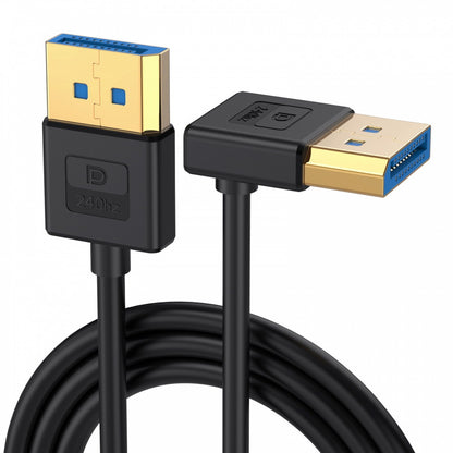 Ultrafine Up Angled DisplayPort 1.4 DP to DP Cable 8K 60hz Cable Ultra-HD UHD 4K 144hz 90 Degree for Desktop Laptop Monitor 100cm DP-011-UP