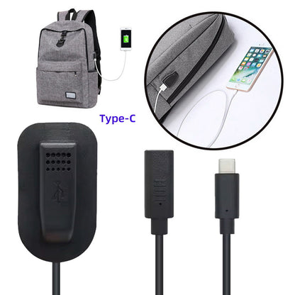 USB-C 65W Type-C Male to Female Extension Cable for Backpack Charging Practical Convenient Outdoor Travel Camping External UC-172
