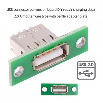 5pcs/set DIY OEM USB Type-A Female Socket Connector with Panel Mount Solder Type CN-014-AF