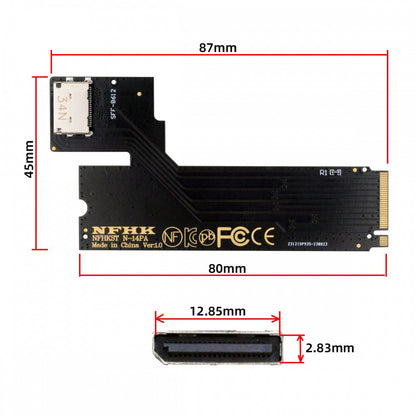 PCI-E 4.0 M.2 M-key to Oculink SFF-8612 SFF-8611 Host Adapter for 2022 2023 ThinkBook 14+ External Graphics Card & SSD SF-065-INT
