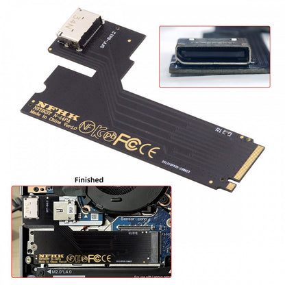 PCI-E 4.0 M.2 M-key to Oculink SFF-8612 SFF-8611 Host Adapter for 2022 2023 ThinkBook 14+ External Graphics Card & SSD SF-065-INT