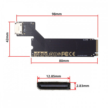 PCI-E 4.0 M.2 M-key to Oculink SFF-8612 SFF-8611 Host Adapter for 2024 ThinkBook 14+ AMD8845 External Graphics Card & SSD SF-065-AMD