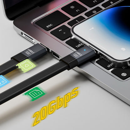 USB4 Cable 20Gbps Flat Slim FPC Cable with 100W and 8K@60Hz 5K@60Hz USB4.0 Compatible with Thunderbolt3/4
