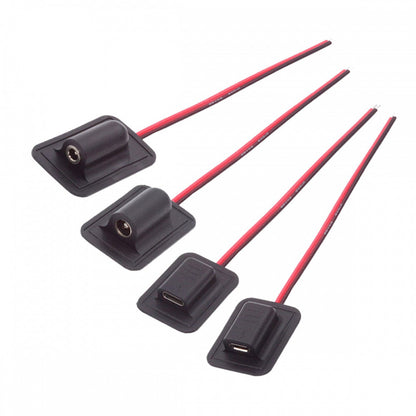 4pcs/lot Type-C Micro-USB DC 5.5x2.1mm 3.5X1.35mm Power Extension Cable for Backpack Charging Electric Heating Pads