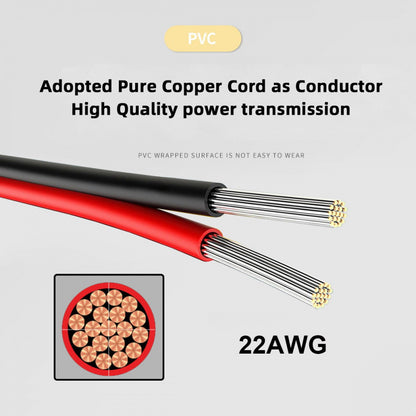 4pcs/lot Type-C Micro-USB DC 5.5x2.1mm 3.5X1.35mm Power Extension Cable for Backpack Charging Electric Heating Pads