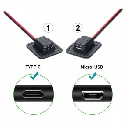 4pcs/lot Type-C Micro-USB DC 5.5x2.1mm 3.5X1.35mm Power Extension Cable for Backpack Charging Electric Heating Pads