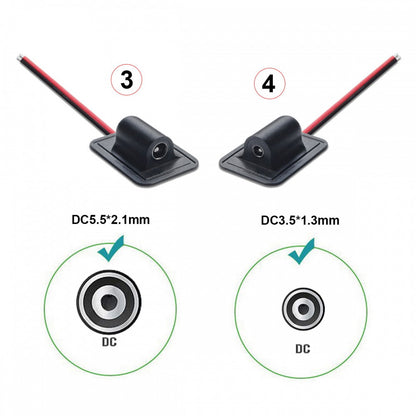 4pcs/lot Type-C Micro-USB DC 5.5x2.1mm 3.5X1.35mm Power Extension Cable for Backpack Charging Electric Heating Pads
