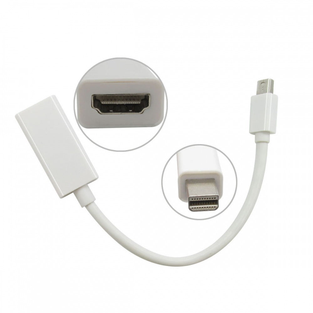 Mini DisplayPort Source to HDMI Sink Adapter HDTV Display 1080p 60hz MINI-DP to HDMI Female Monitor Cable