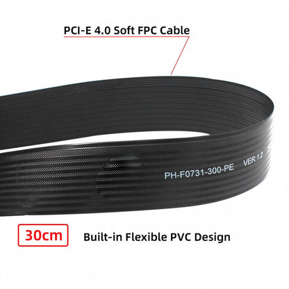 NGFF M-Key NVME Male to Female Extension PCI Express Cable 30cm Right Angled Type 90 Degree PCI-E 4.0 for Mainboard SSD 2230/2242/2260/2280