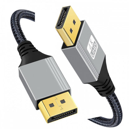 DisplayPort DP to DP Cable 4K 60hz Cable Silver Sleeve Ultra-HD UHD for Desktop Laptop Monitor Graphics Card