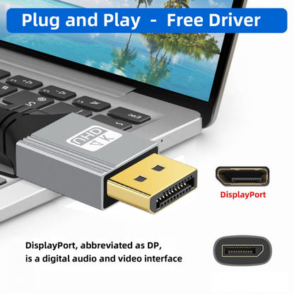 DisplayPort DP to DP Cable 4K 60hz Cable Silver Sleeve Ultra-HD UHD for Desktop Laptop Monitor Graphics Card