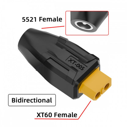 XT60 Female SC100 Protocol to DC 5.5x2.1mm Female Fast Charging Adapter for RC Lipo Battery Quadcopter Multicopter Aeromodelling