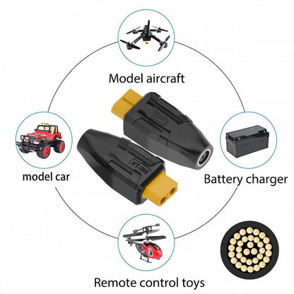 XT60 Female SC100 Protocol to DC 5.5x2.1mm Female Fast Charging Adapter for RC Lipo Battery Quadcopter Multicopter Aeromodelling