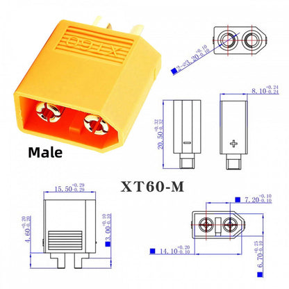XT60 Male SC100 Protocol to DC 7.9x5.4mm Female Fast Charging Adapter for RC Lipo Battery Quadcopter Multicopter Aeromodelling