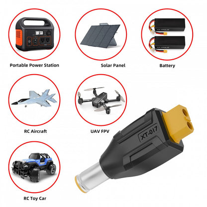 XT60 Female SC100 Protocol to DC 7.9x5.4mm Male Fast Charging Adapter for RC Lipo Battery Quadcopter Multicopter Aeromodelling