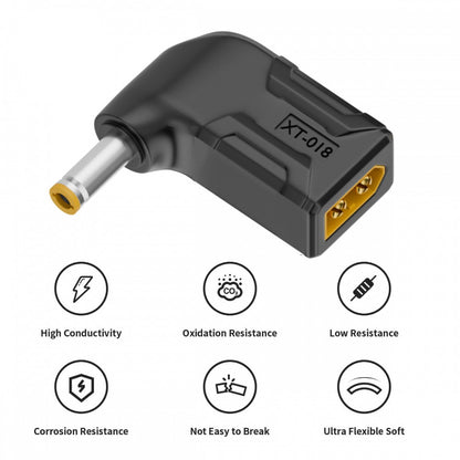 XT60 Male SC100 Protocol to DC 5.5x2.5mm Male Fast Charging Angled Horizontal Adapter for RC Lipo Battery Quadcopter Multicopter Aeromodelling