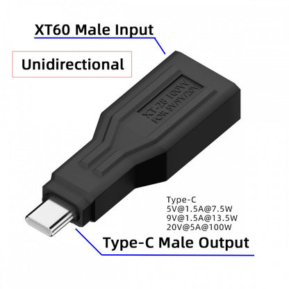 XT60 Male Input SC100 Protocol to Type-C Male Output Fast Charging Adapter for RC Lipo Battery Quadcopter Laptop Phone