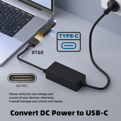 XT60 Male Input SC100 Protocol to Type-C Male Output Fast Charging Adapter for RC Lipo Battery Quadcopter Laptop Phone