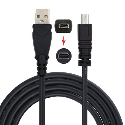 USB 2.0 Type-A to Camera Mini 8P Data Power Cable for Coolpix UC-E6 UC-E16 UC-E17 DSC-W DMC-S EX-Z