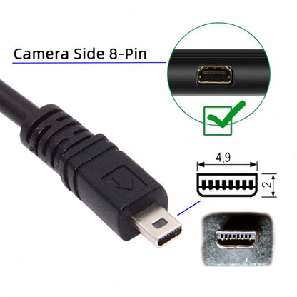 USB 2.0 Type-A to Camera Mini 8P Data Power Cable for Coolpix UC-E6 UC-E16 UC-E17 DSC-W DMC-S EX-Z