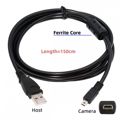 USB 2.0 Type-A to Camera Mini 8P Data Power Cable for Coolpix UC-E6 UC-E16 UC-E17 DSC-W DMC-S EX-Z